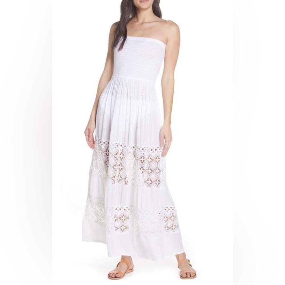 Chelsea28 Farrah smocked cover-up maxi dress
